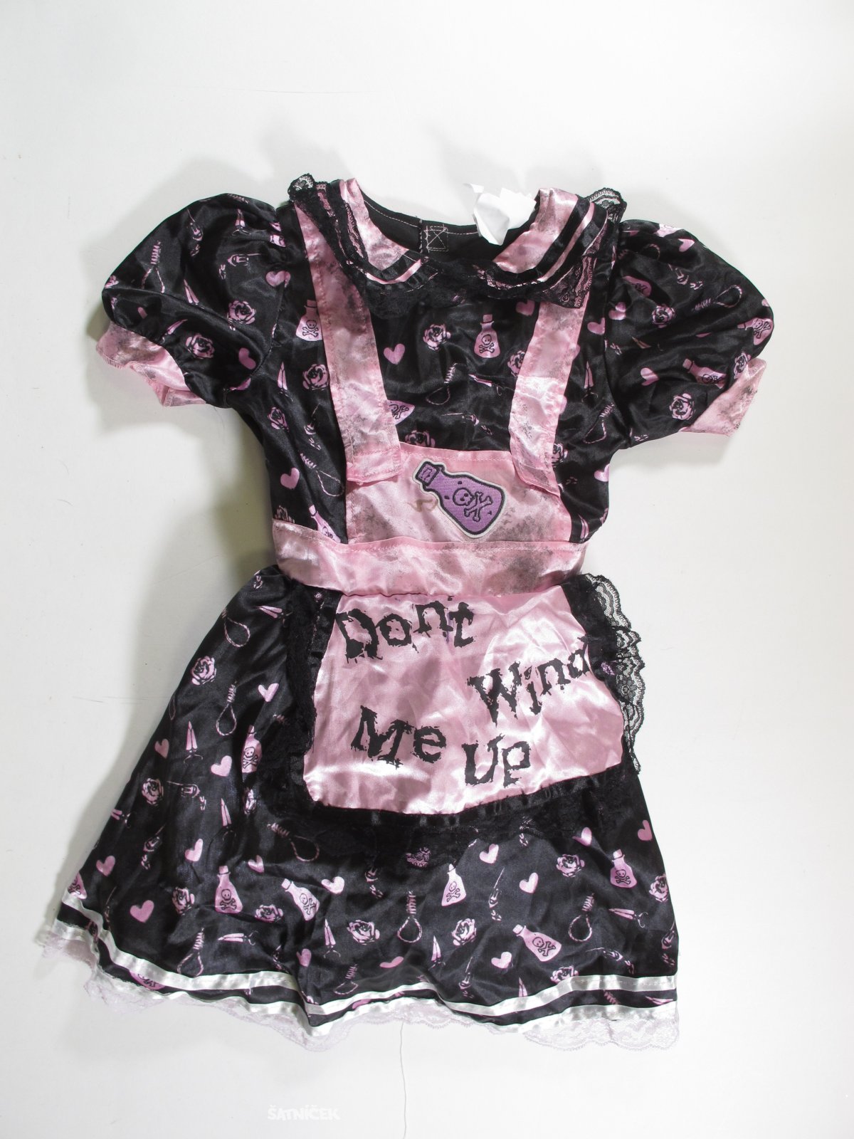 Šaty  pro holky  černo růžové  na karneval secondhand 