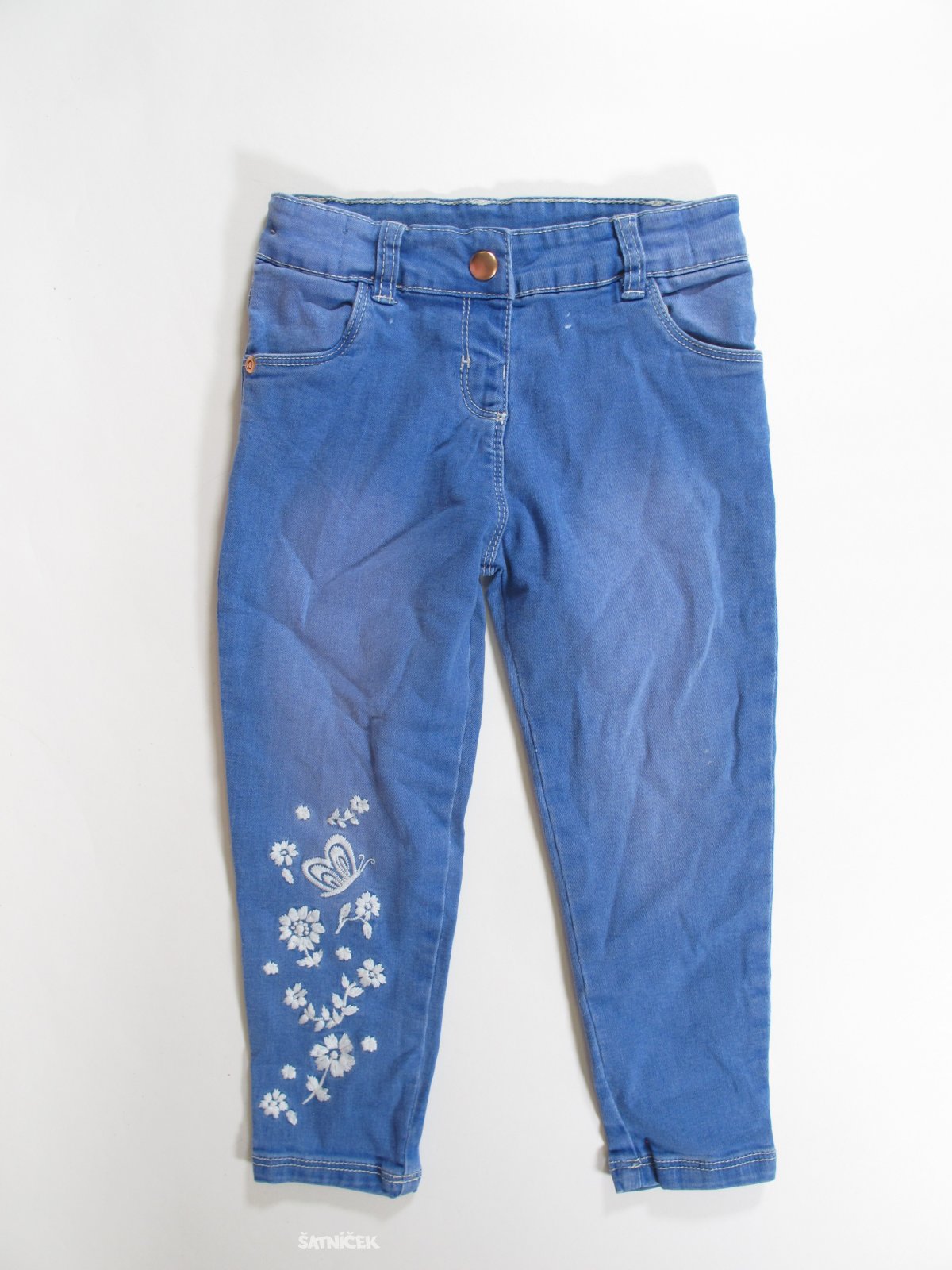 Džínové kalhoty  pro holky modré secondhand