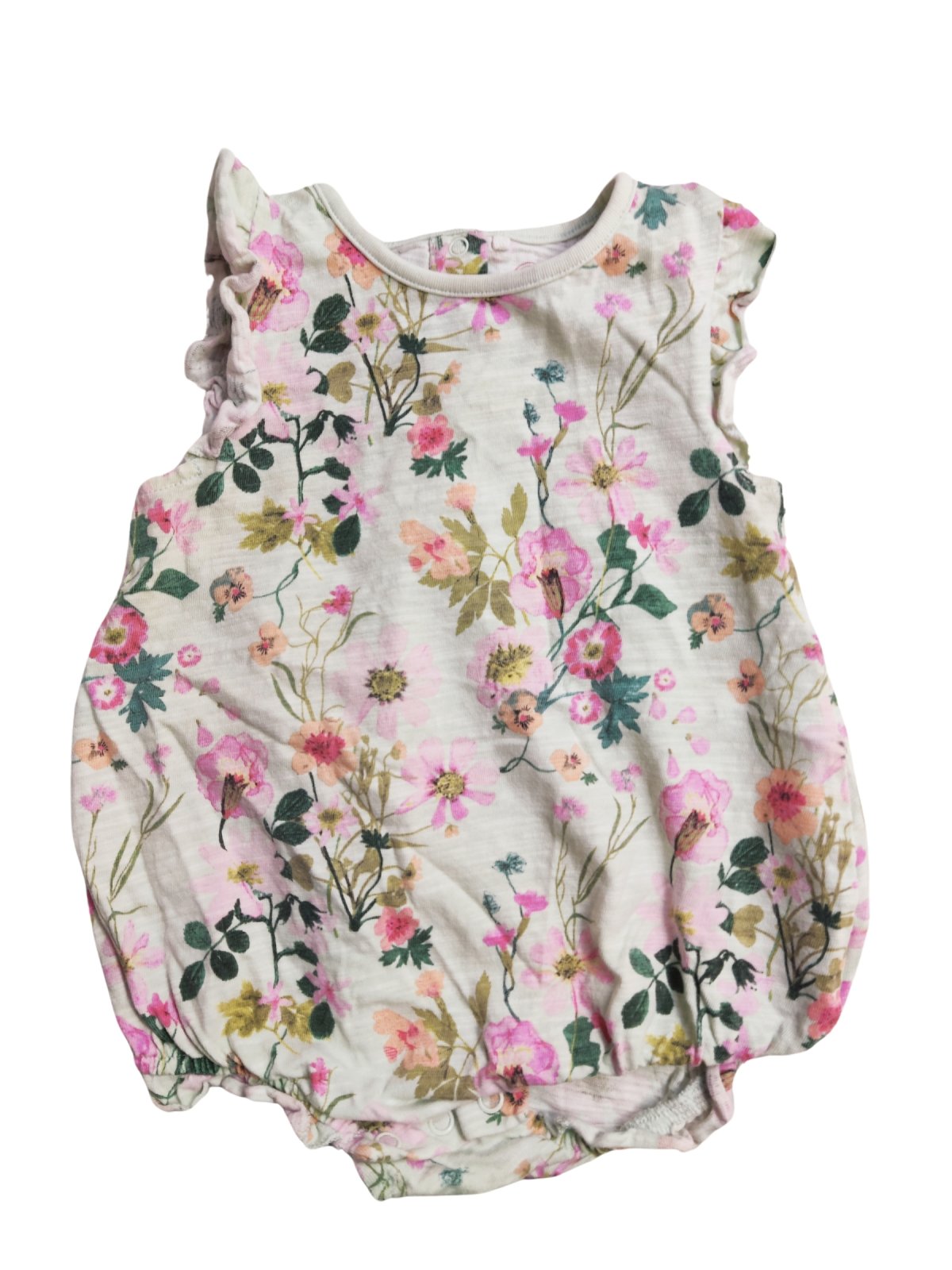 Zelené kytkované body s volánky pro holky secondhand Next