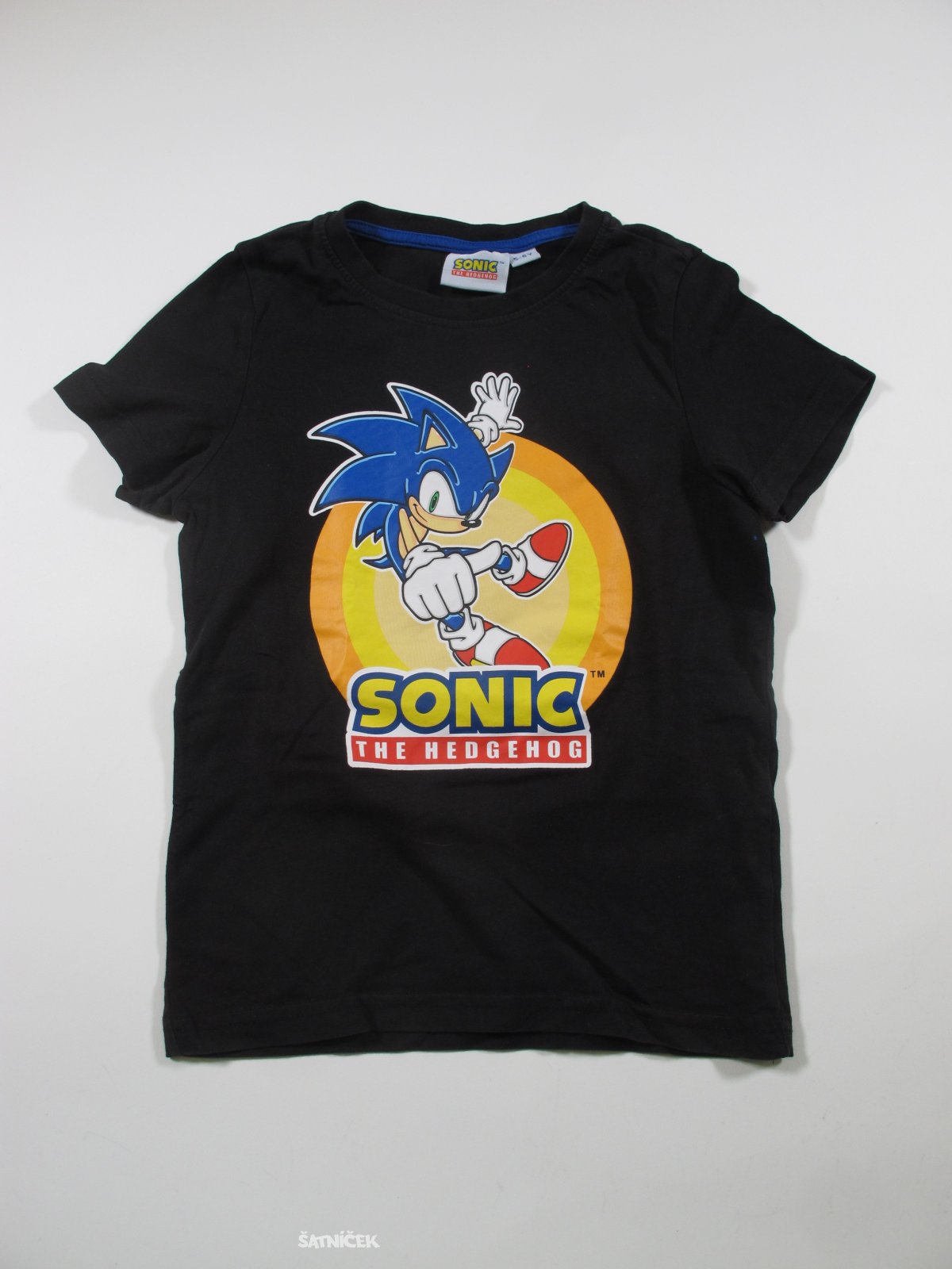 Černé triko Sonic second hand 