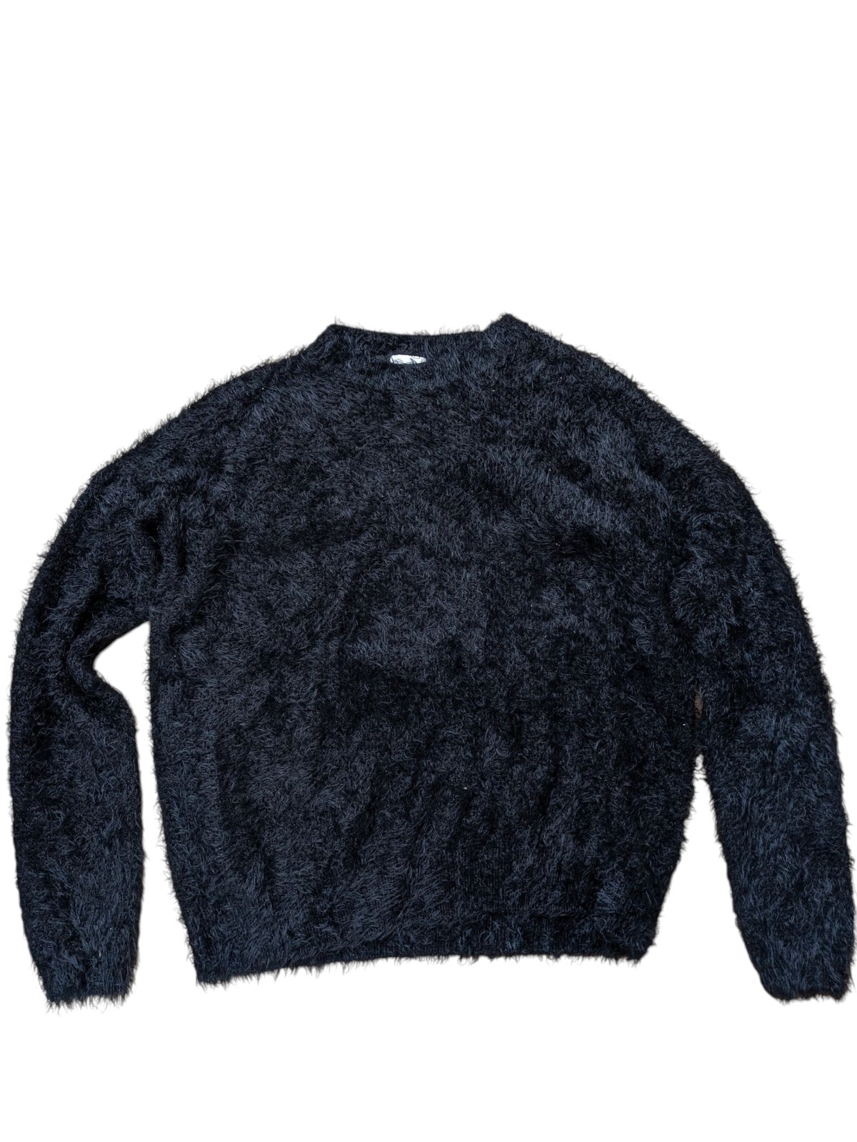 Černý chlupatý svetr pro holky secondhand Sinsay