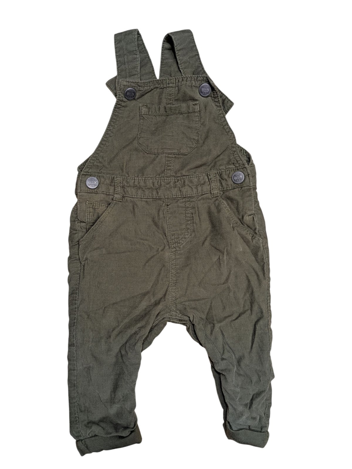 Tmavě zelený overal pro kluky žebrovaný secondhand F&F