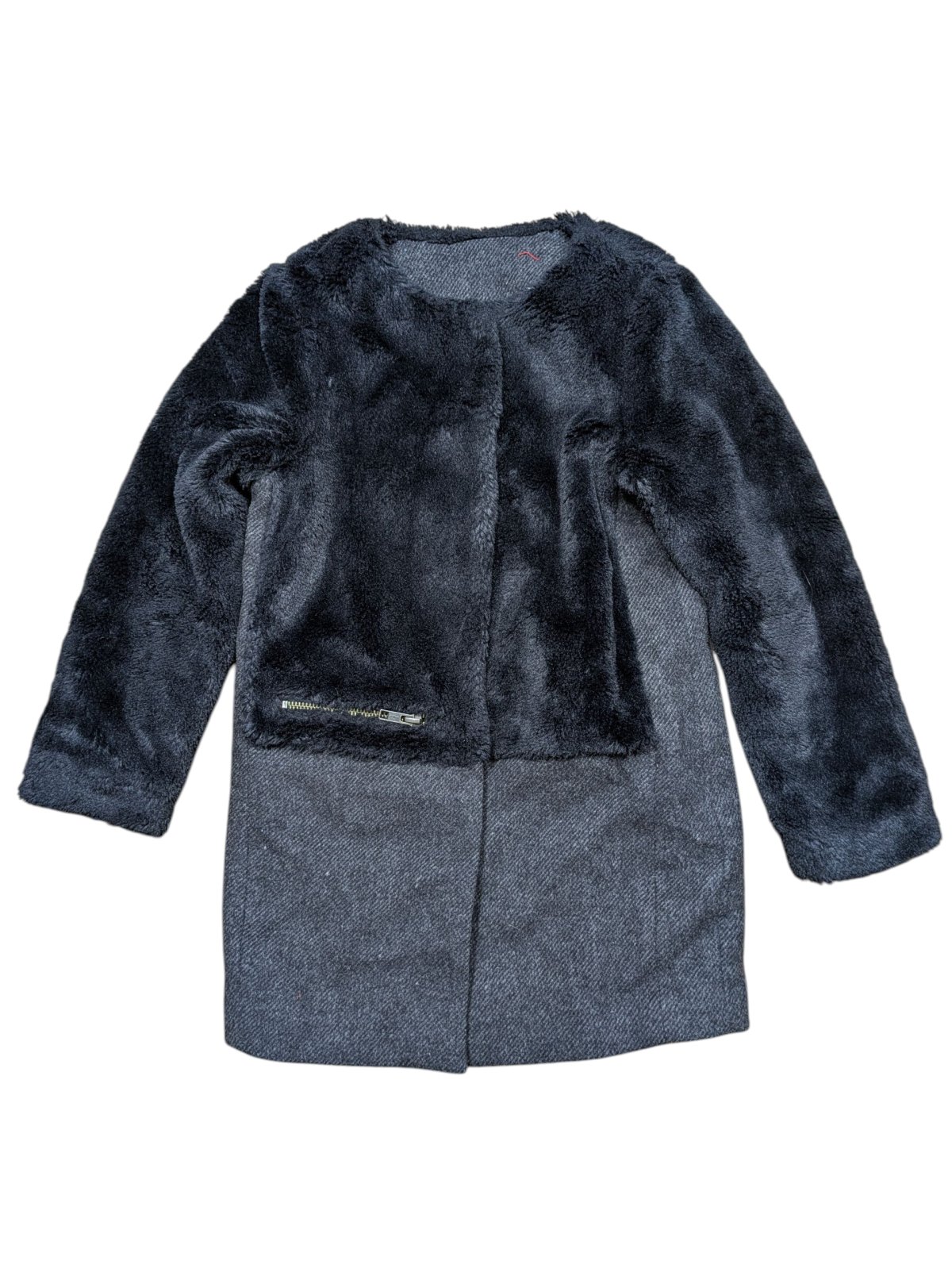 Černý zimní kabát pro holky secondhand Next