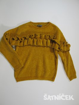 Okrový svetr pro holky secondhand