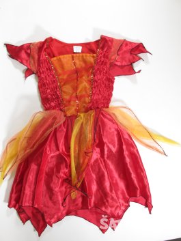 Šaty na karneval pro holky  oranžovo červené secondhnad