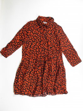 Šaty pro holky dl rukáv  černo červené seccondhnad
