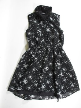Šaty pro holky černé s hvězdičkami secondhand