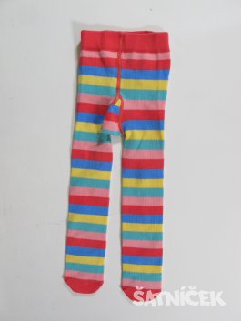 Pruhuvané barevné punčocháče pro holky outlet