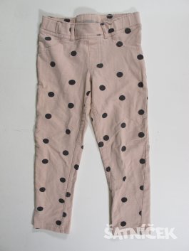 Elastické puntíkované kalhoty pro holky  secondhand