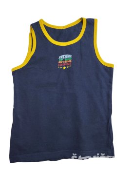 Tmavě modré tílko s nápisem pro kluky secondhand Primark