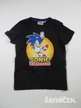 Černé triko Sonic second hand 