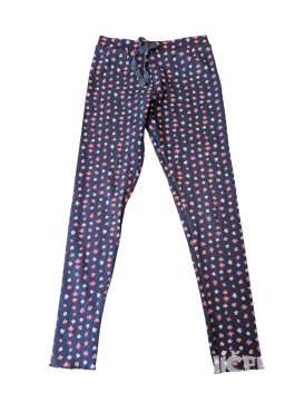 tmavě modré legínky s květinami pro holky secondhand Primark 