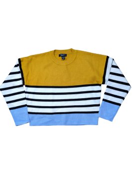 žluto modrý svetr pro holky secondhand New Look 