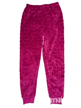 Huňaté kalhoty růžové pro holky secondhand YD
