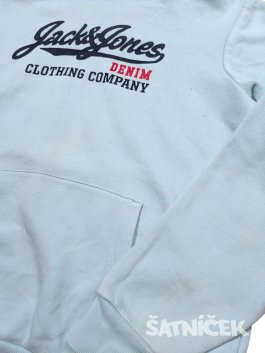 Světle modrá mikina pro kluky secondhand Jack&Jones