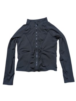 Černá elastická sportovní mikina pro holky secondhand Shein