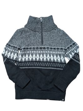 Tmavý svetr vzorovaný pro kluky secondhand Next