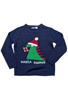 Tmavě modrý svetr na Vánoce pro kluky secondhand lupilu