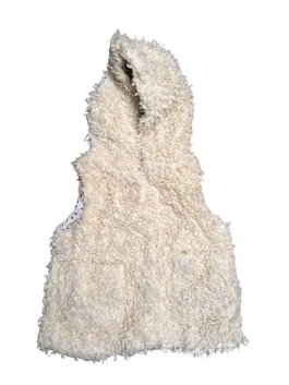 Světlá chlupatá vesta pro holky secondhand F&F