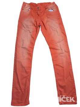 Oranžové džíny pro holky secondhand Yigga
