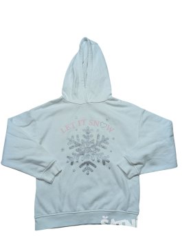 Bílá mikina se zimní tématikou pro holky secondhand Primark