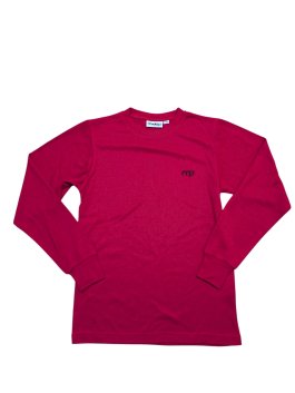 Červené triko pro holky s dlouhým rukávem secondhand Muddup